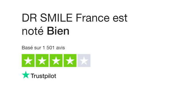 Mention Bien pour Dr Smile sur Trustpilot