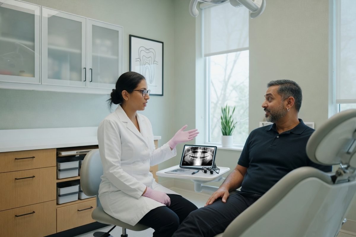 Explication du traitement entre la praticienne et le patient